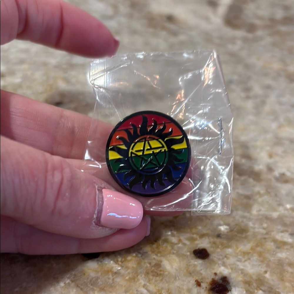 Supernatural Rainbow Pin